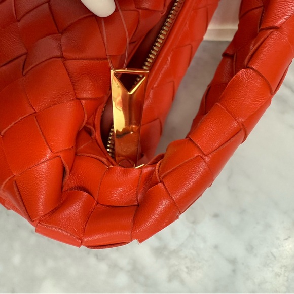 NWT Orange Bottega Veneta Mini Jodie Dark - Picture 11 of 17